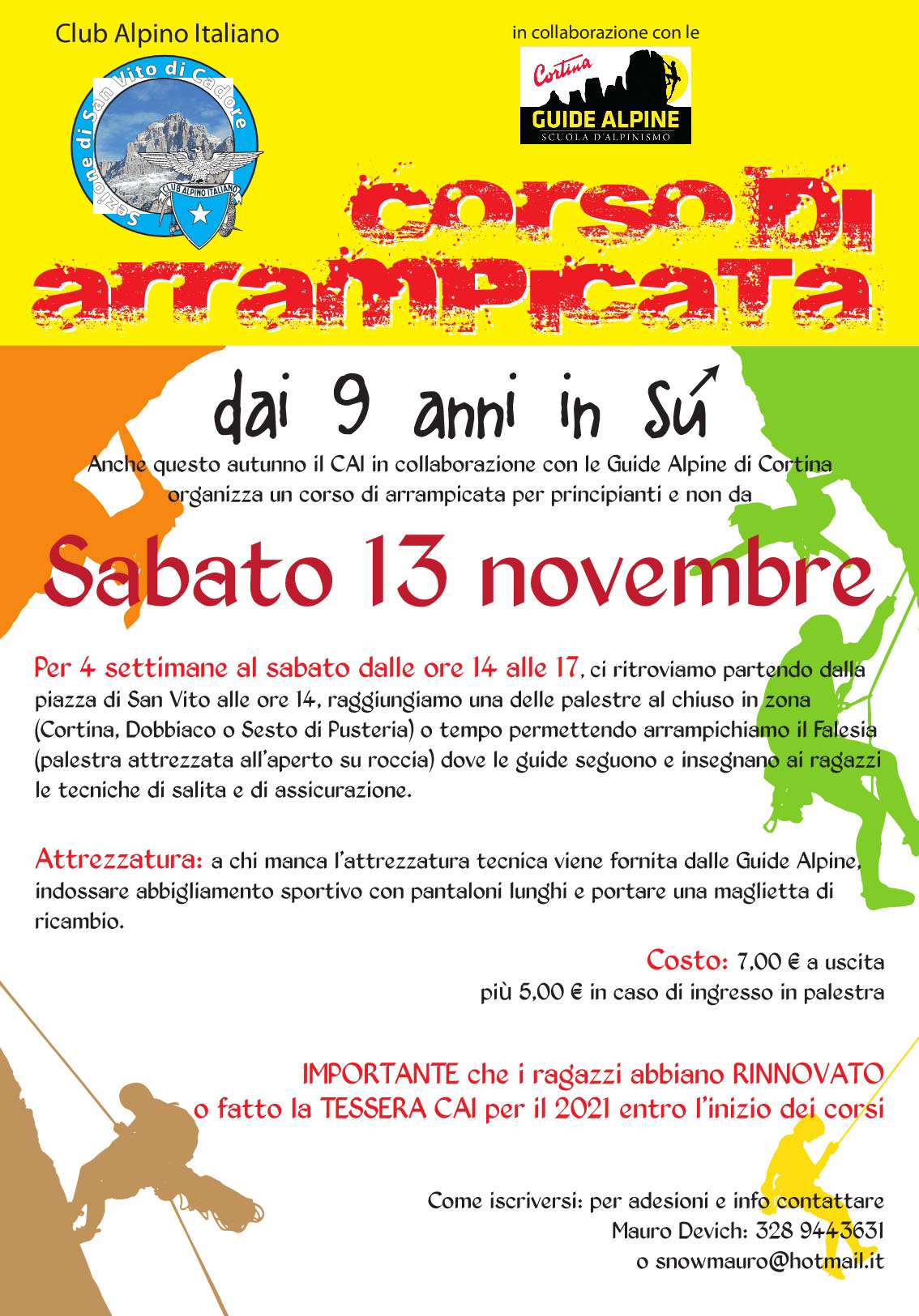 CAI - Sez.San Vito di Cadore - Corso arrampicata 2021